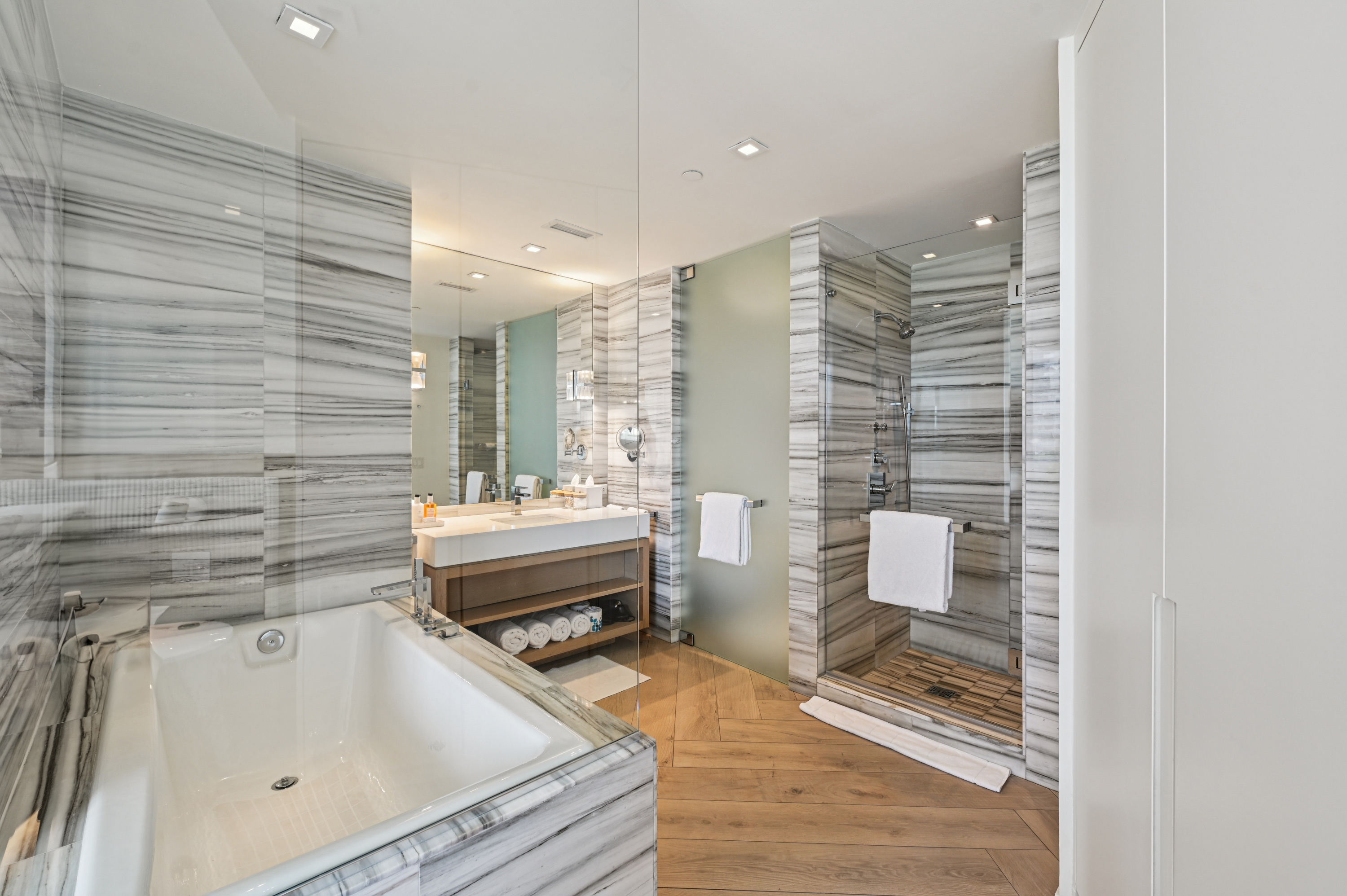 Collins Ave luxury marble bathroom